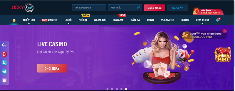 Nhà cái Lucky88 - Mê đắm cùng loạt game xanh chín ăn khách